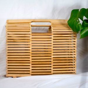 Bamboo Wooden Tote Bag NWOT